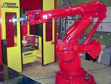 Hydraulically operated 25 litre core shooter with auto core removal by robot